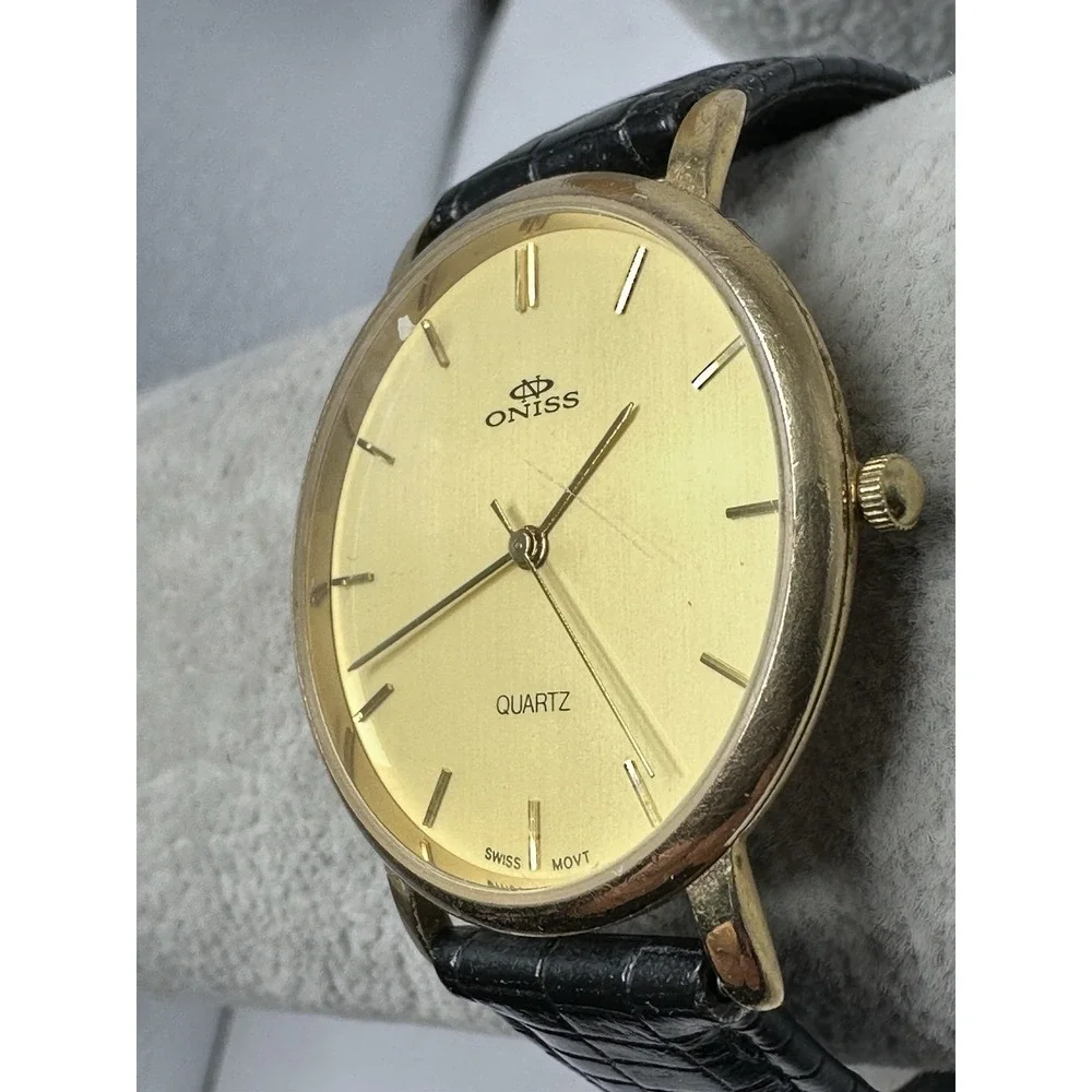 Oniss‎ New Battery 18K Gold Plated 34MM 7.5